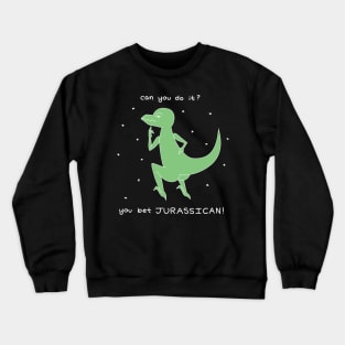 Jurassican Dinosaur White Crewneck Sweatshirt